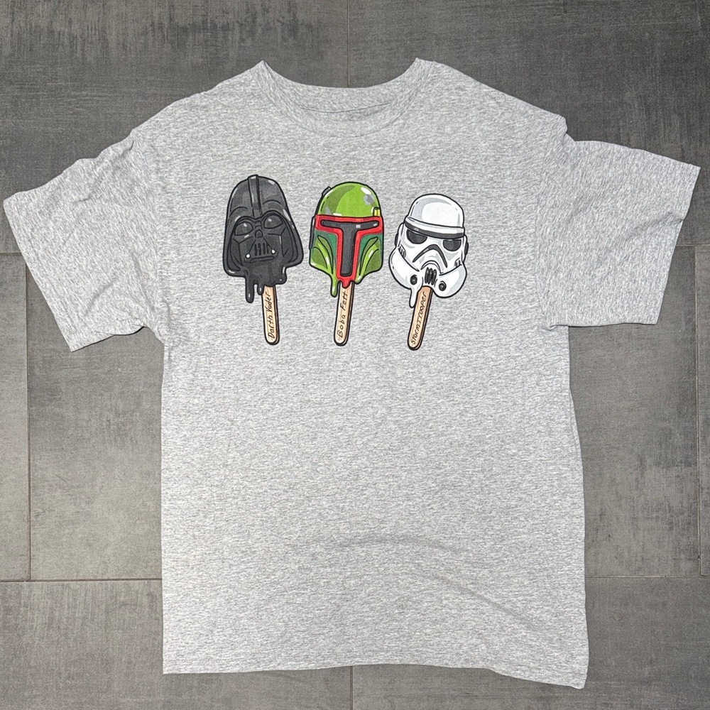 Star Wars Gray Popsicle Characters Tee